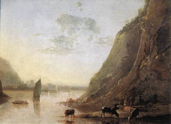 River Bank With Cows